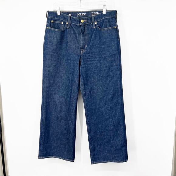 J. Crew High-Rise Slim-Wide Jeans in Resin Wash 1996 Semi-Stretch - Picture 1 of 9